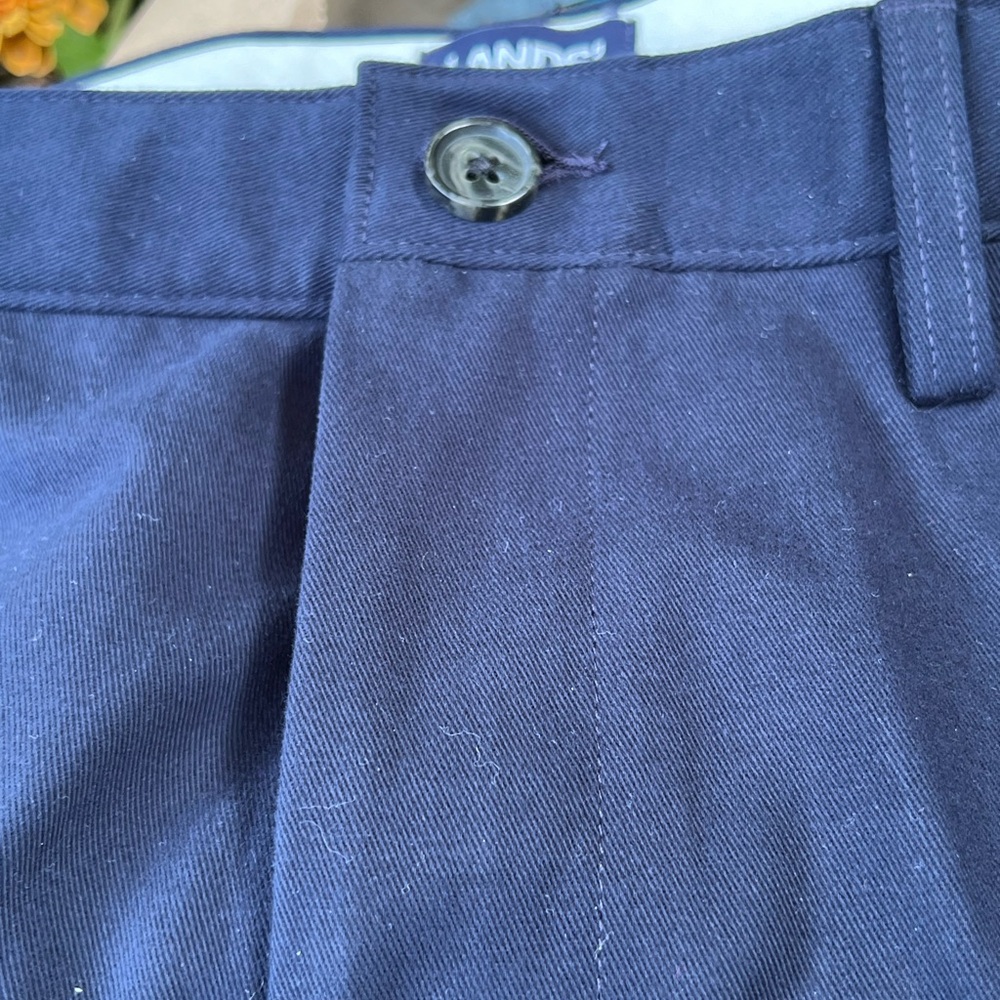 Lands End NWOT Men’s Shorts 40 Navy Blue Traditional Fit 100% Cotton